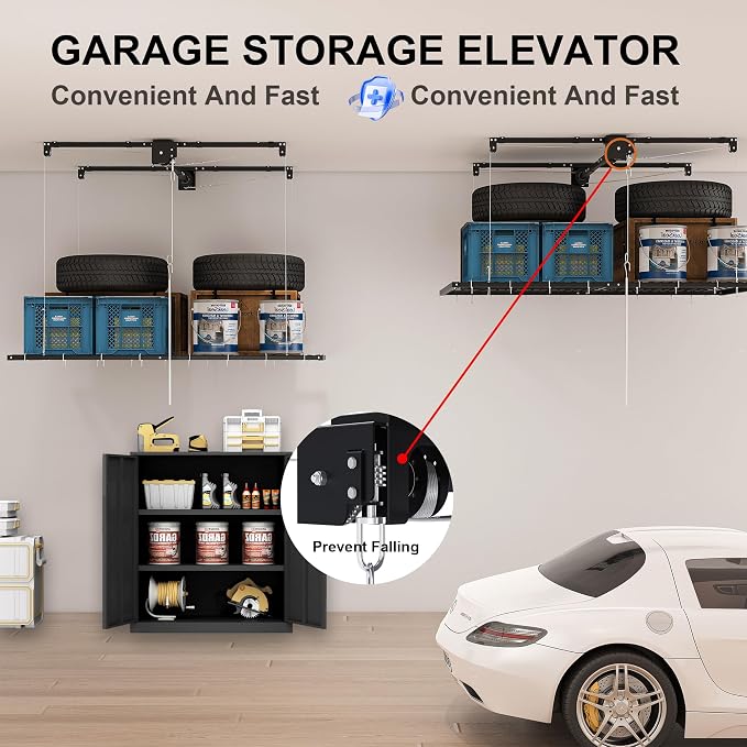 4x8FT Overhead Garage Storage Rack - Image 3