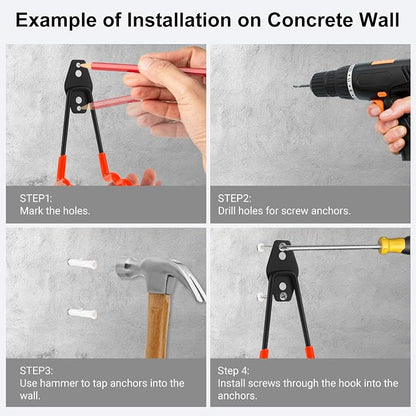 Wall Mounted Garage Hooks Tool Organizer, 10 Inch Garage Storage Hook Heavy - Image 4