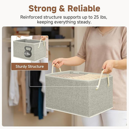 StorageWorks Storage Baskets for Shelves, Foldable Fabric Closet Storage Bins - Image 6