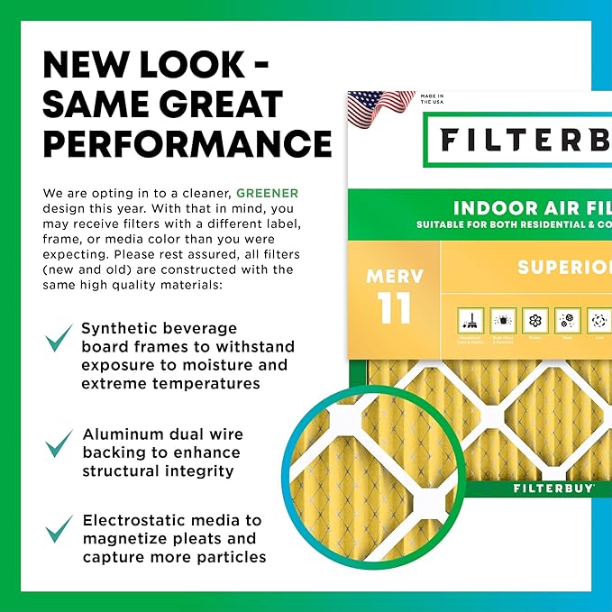 Filterbuy 20x23x5 Air Filter MERV 11 Superior Pet & Allergy Defense, Pleated - Image 3