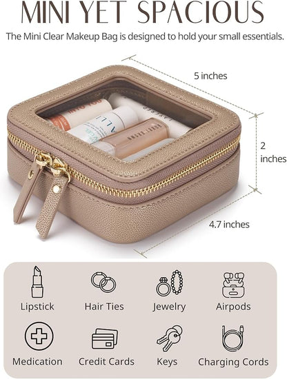 Popvibe Clear Makeup Bag Travel Cosmetic Case Transparent Toiletry Bag - Image 4