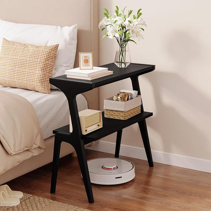 Solid Wood End Table, 2-Tier Side Table - Image 7