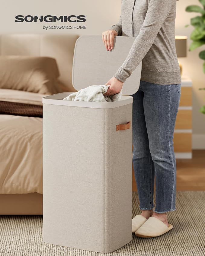 SONGMICS Laundry Basket, 26.4 Gal. Laundry Hamper, Easy Assembly, - Image 2