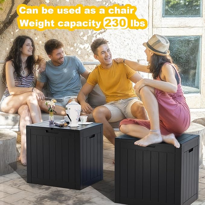 33 Gallon Outdoor Deck Box, Storage Lockable Waterproof Patio Furniture - Image 3