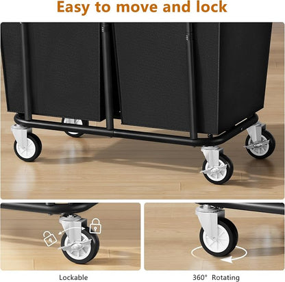 Large Laundry Hamper with Wheels, 2 - Image 6