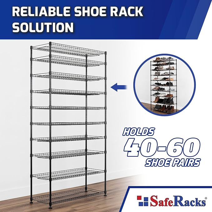 SafeRacks 10-Tier Shoe Rack - Image 6