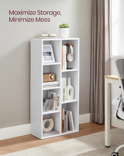 VASAGLE Set of 2 Bookcases, Bookshelves, 7 Compartments, Freestanding Shelves - Image 4