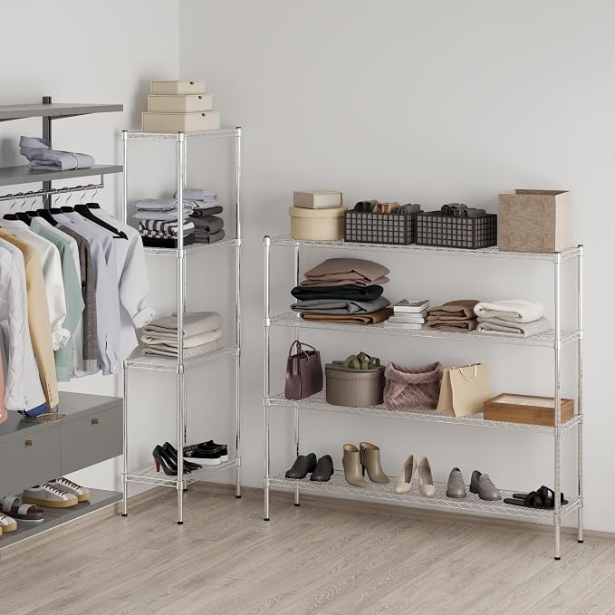 14" Deep x 60" Wide x 54" Height Wire Shelving Kit | 4-Tier | NSF Commercial - Image 7