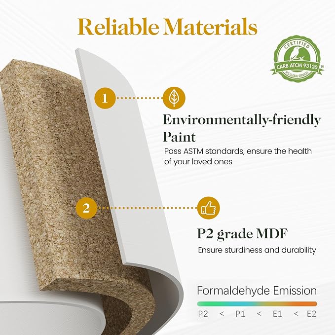 White Fluted 4 Drawer Dresser Set of 2 - Image 6