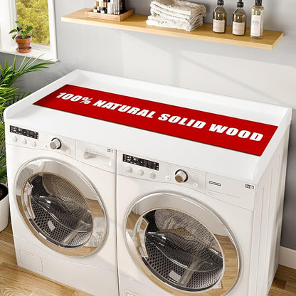 Avana (100% Natural Solid Wood Washer Dryer Countertop – White Pine Laundry by AvanaHome