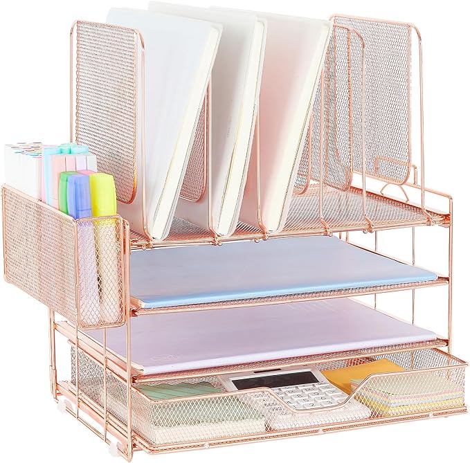 Desk Organizers and Accessories, 3-Tier Paper Organizer by RefinedOfficeEasyManagemen
