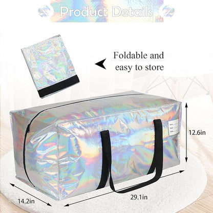 8 Pack Heavy Duty Moving Bags 24-Gallon Extra Large Waterproof Foldable - Image 3
