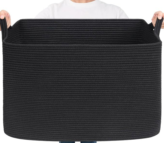 Goodpick Large Woven Storage Basket, 105L Extra Large Blanket Basket by Goodpick