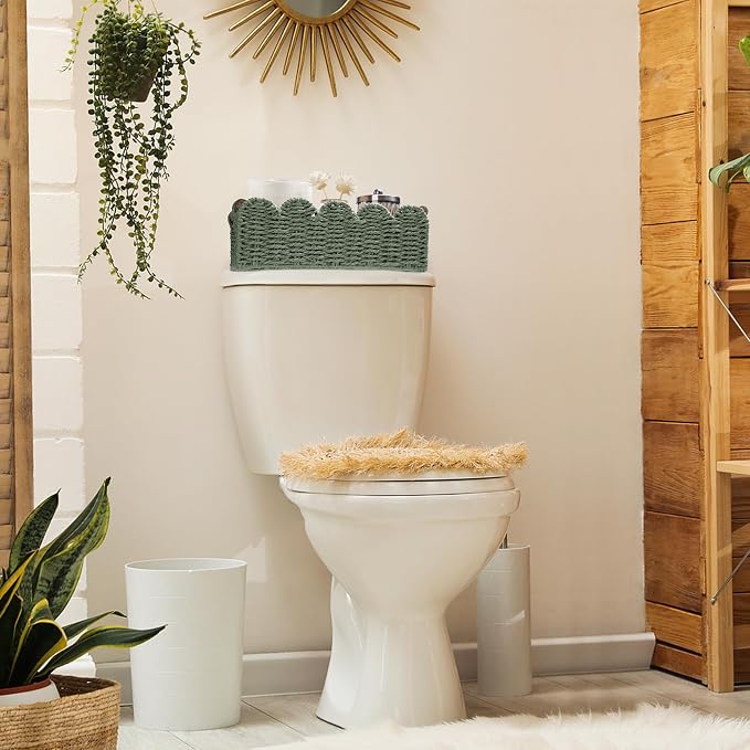Storage Basket Wicker Baskets for Organizing Toilet Paper Storage Basket for - Image 3