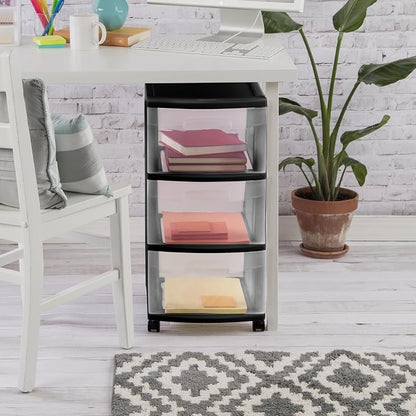 3 Drawer Rolling Plastic Storage Cart - Image 7