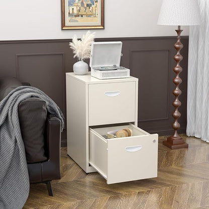 Filing Cabinet 2 Drawer with Lock, Under Desk Metal Filing Cabinet, Two Drawer - Image 6