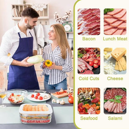 5 Pcs Deli Meat Container for Fridge, Stackable Bacon Lunch Meat Container for - Image 4