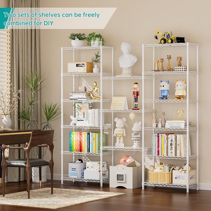 SINGAYE 8 Tier Shelf Organizer Storage Metal Shelves Garage Wire Shelving Unit - Image 5