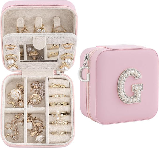 Birthday Gifts For Women, Initial Jewelry Box, Travel Jewelry Case, Gifts for by Unknown