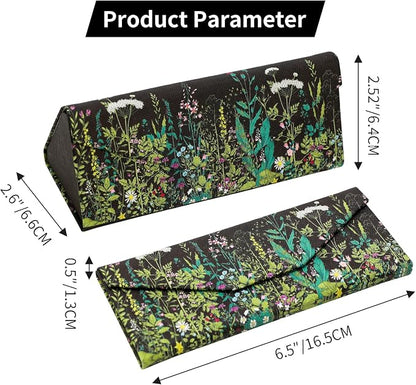 Foldable Glasses Case, Magnetic PU Leahter Sunglasses Case, Cute Hard Shell - Image 6