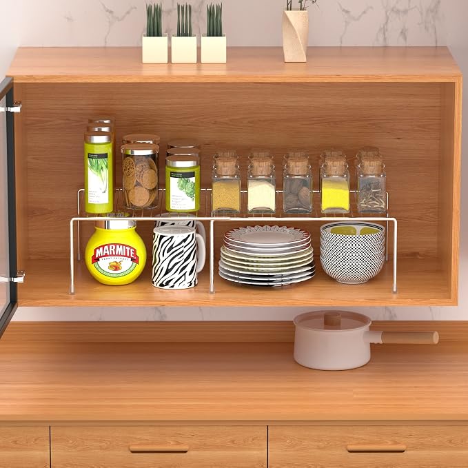 Redrubbit Cabinet Storage Shelf Rack, Expandable Metal Rustproof Kitchen - Image 4