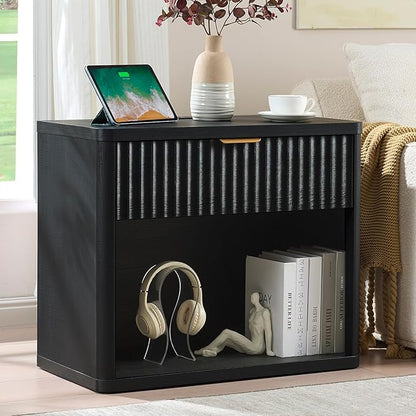 LEYAOYAO 31" Wide Fluted Nightstand Set of 2 - Image 3
