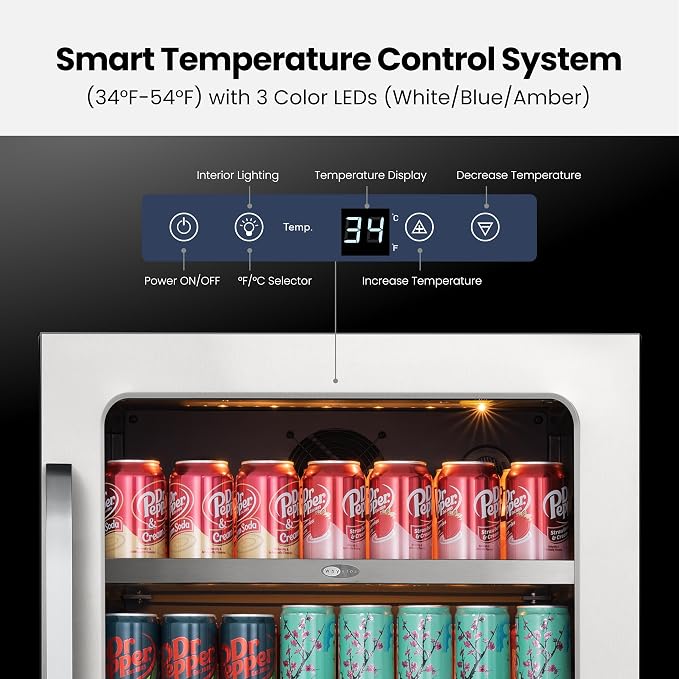 Whynter Beverage Refrigerator 24 Inch Drink Fridge - Image 4
