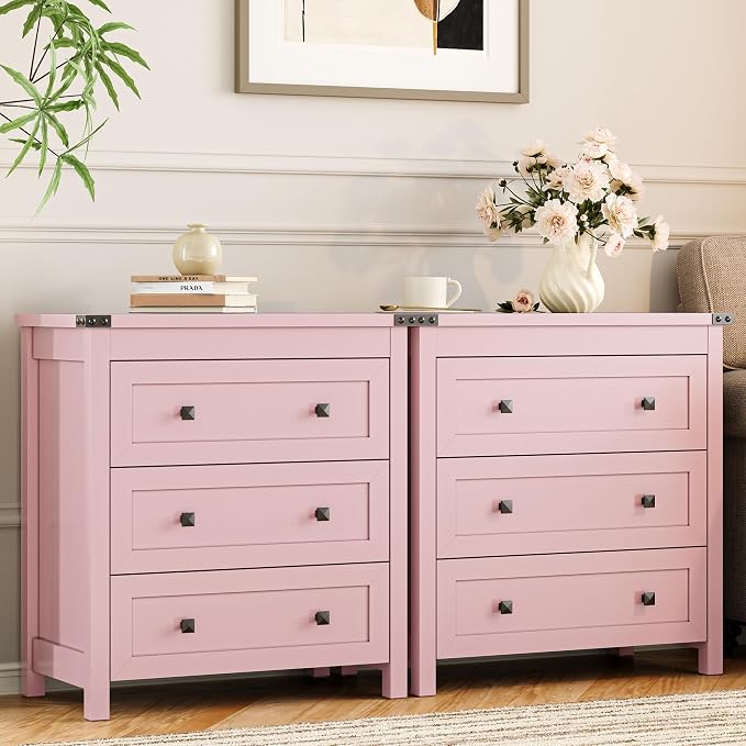 Dresser for Bedroom with 3 Drawers, Small Chests of Drawers, 27.55" Wide - Image 6