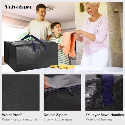12 Pack Heavy Duty Extra Large Moving Bags W/Backpack Straps - Image 3