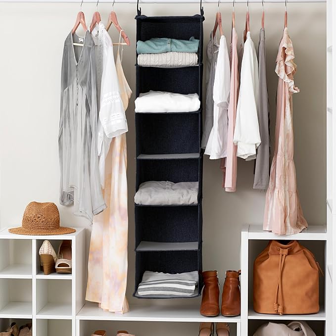 Household Essentials Hanging Cotton Blend Closet Organizer - Image 2