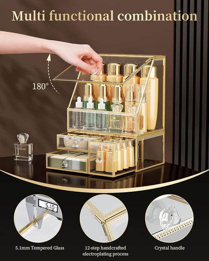 Makeup Organizer for Vanity, Skincare Holder for Bathroom Countertop, Cosmetic - Image 4