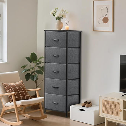 5 Fabric Drawer Dresser for Bedroom, Chest of Drawers - Image 2