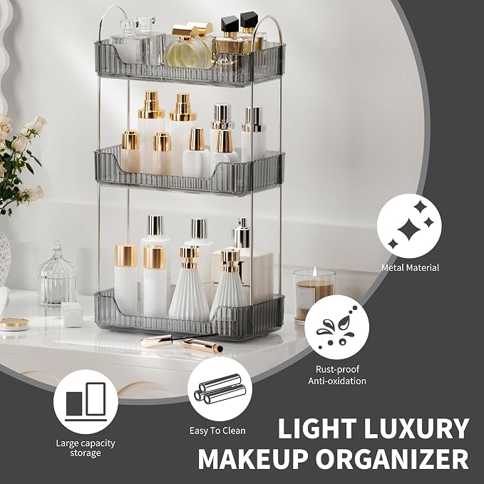 YCIA&DONE Bathroom Organizer Countertop, Makeup Storage, Skincare Cosmetic Tray - Image 5