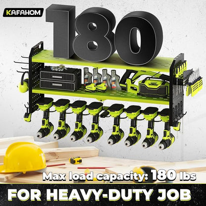 KAFAHOM Power Tool Organizer, Large 8 Drill Holder Wall Mount - Image 5