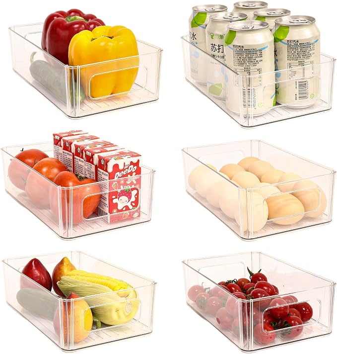Refrigerator Organizer Bins 6 Pack Fridge Organizers by Unknown