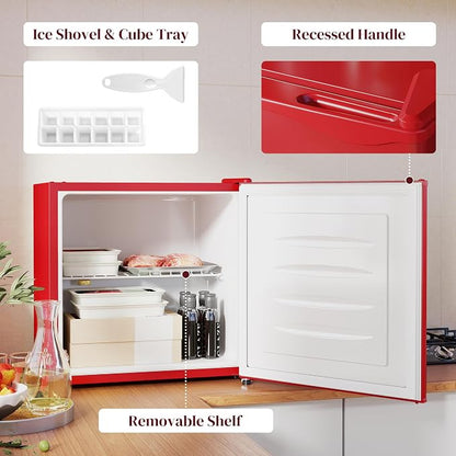 HOMCOM Mini Freezer Countertop, 1.1 Cu.Ft Compact Upright Freezer - Image 6