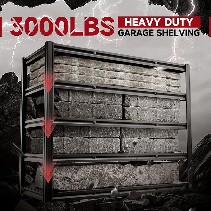 5-Tier 60" W x 24" D x 72" H Garage Shelving Units 3000LBS Shelves Garage Heavy - Image 6