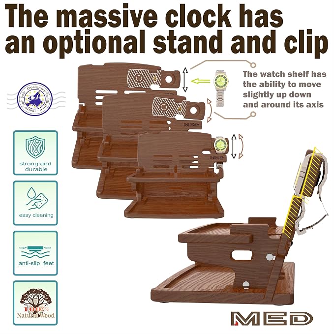 MED Wood Phone Docking Station – Nightstand Desk Organizer - Image 5