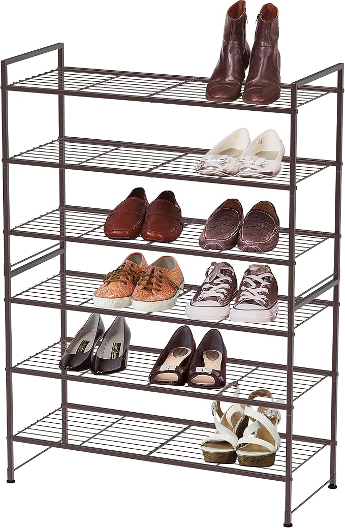 Simple Houseware 3-Tier Stackable Shoes Rack Storage Shelf - Image 3