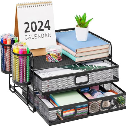 Marbrasse 3 Tier Mesh Desk Organizer by Marbrasse