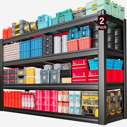 68" Wide Heavy Duty Garage Shelving Units, 4-Tier Deep Storage Shelves by SKZNSA