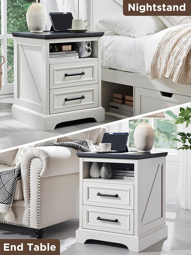 ACCOHOHO 18" Farmhouse Nightstand Set of 2 - Image 7