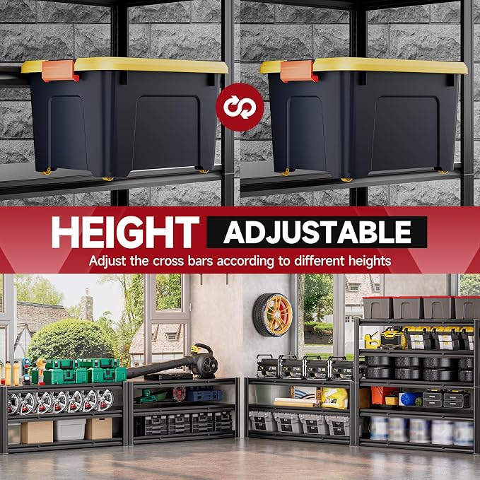 5-Tier 60" W x 24" D x 72" H Garage Shelving Units 3000LBS Shelves Garage Heavy - Image 5
