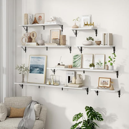 Fun Memories 40 Inch Floating Shelves Wall Mounted, 8 Inch Deep Wall Shelves - Image 6