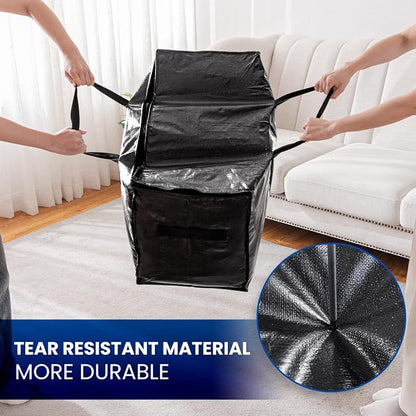 TAILI Extra Large Moving Bags, 2 Pack Black Heavy Duty Totes - Image 7