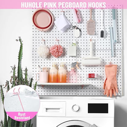 HUHOLE Pegboard Hooks 2 Inch 50PC, Fit 1/4" or 1/8" Pegboard, Ideal Peg Board - Image 6