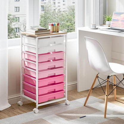 Rolling Cart with Drawers, Craft Storage, Teacher Cart, Storage Cart on Wheels - Image 2