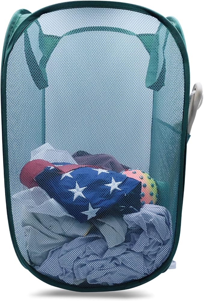 HONOMA Sturdy Mesh Laundry Hamper Basket Bag, Pop up Basket by HONOMA