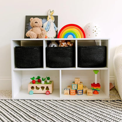 NaturalCozy Storage Cubes 9”x9”x7”Cotton Rope Woven Baskets - Image 3