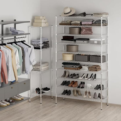 18" Deep x 48" Wide x 86" Height Wire Shelving Kit | 10-Tier | NSF Commercial - Image 4
